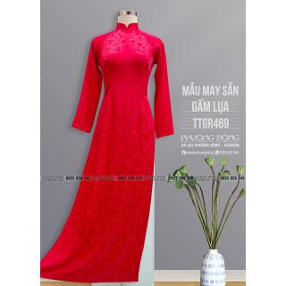 Áo Dài Truyền Thống Gấm Lụa TTGR469